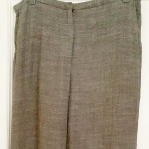 EILEEN FISHER tweed cropped pants Made in USA Size L